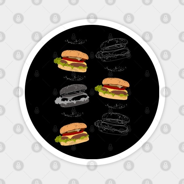 Pow Burger Magnet by Alex